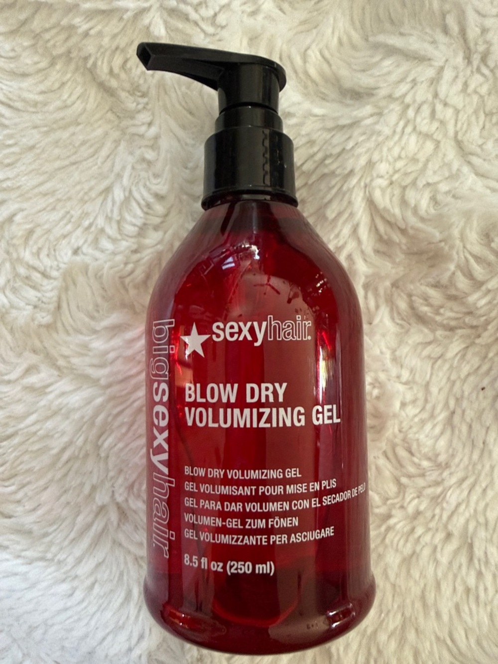 SexyHair Blow Dry Volumizing Gel — Red Pump Bottle